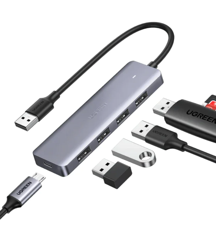 UGREEN USB 3.0 Hub - Ultra Slim 4 Port USB 3.0 Hub with 5Gbps Data Transfer